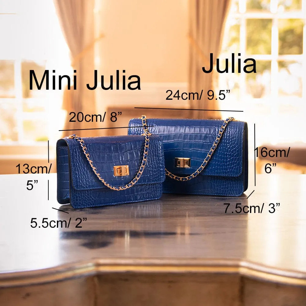 Julia Bag - Silver Croc