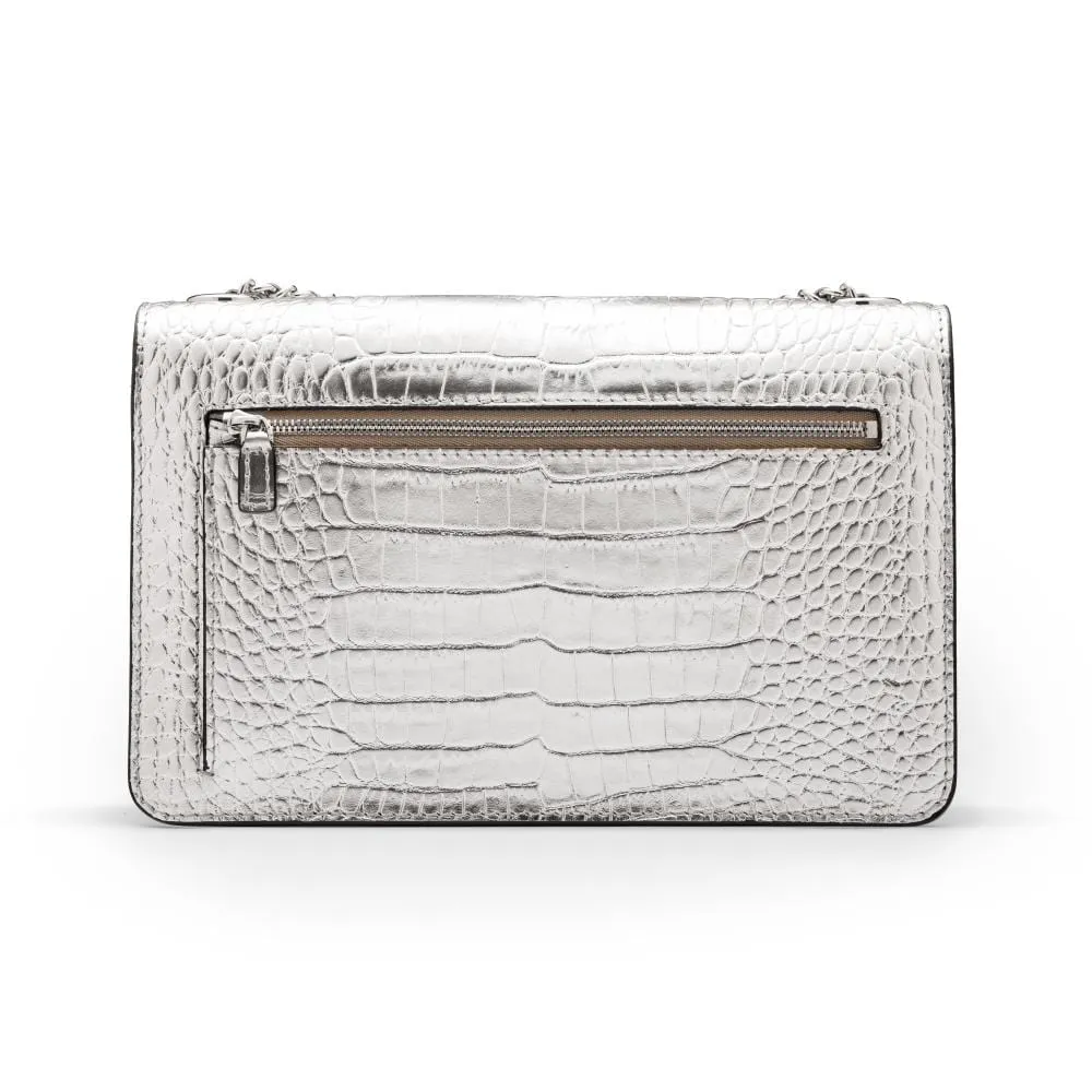 Julia Bag - Silver Croc