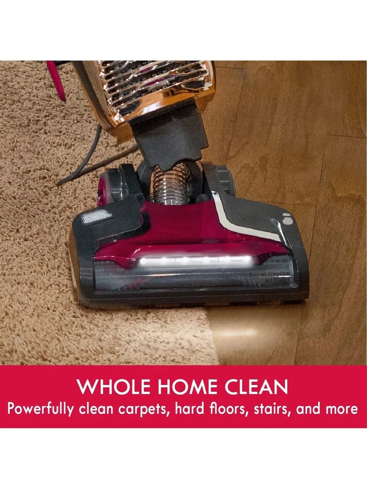 Kenmore BU3040 Intuition Lite Bagged Upright Vacuum Lightweight Cleaner 2-Motor Power Suction with HEPA Filter, 3-in-1 Combination Tool, Handi-Mate for Carpet, Floor, Pet Hair, Red W/No Lift-up