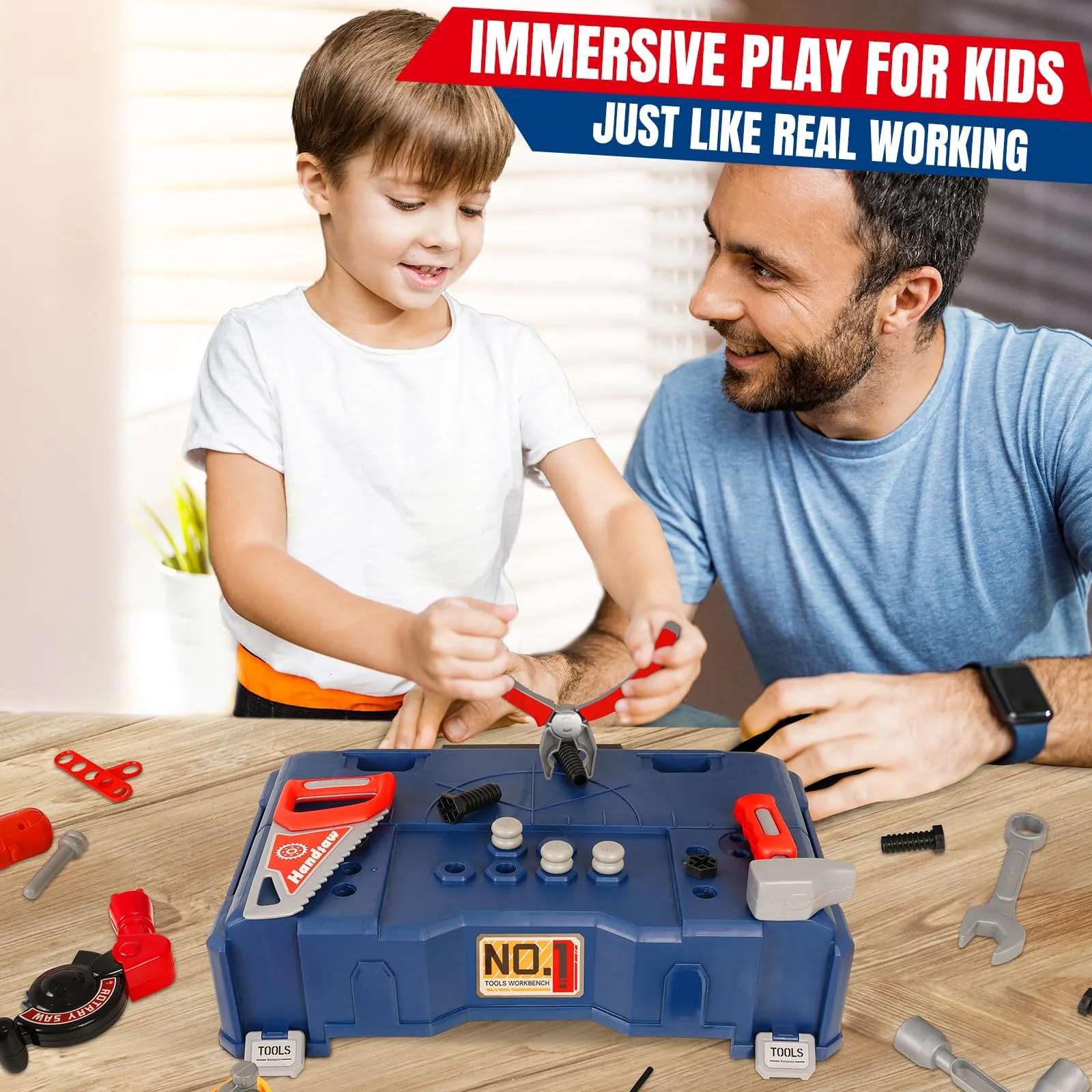 Kids Tool Bench with Electric Drill Set