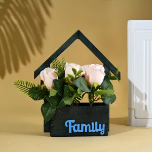 Kuber Industries Artificial Plant | Plants for Office Décor | Decoration Artificial Flowers Pot | Artificial Flowers for Decoration | Natural Looking Plants | 7 Headed Rose | Multicolor