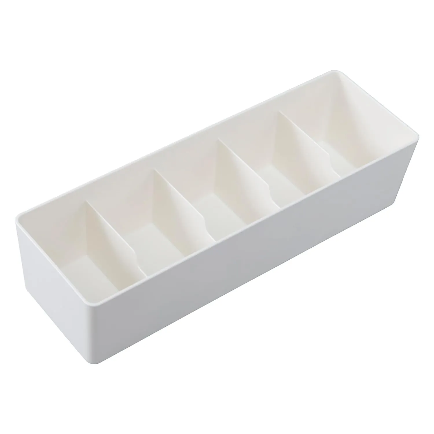 Kuber Industries Cloth Storage Box 5 GridDrawer Divider|Wardrobe Organizer For clothes-Pack of 5 (White)