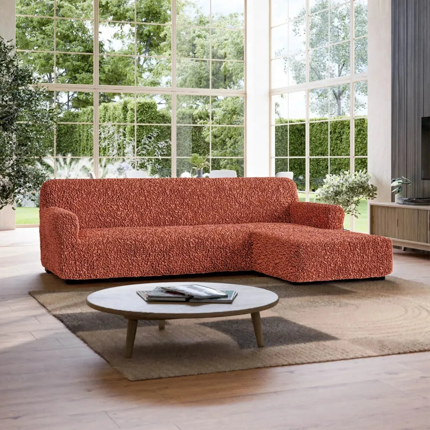 L-Shaped Sofa Slipcover (Right Chaise), Fuco Cotton Collection