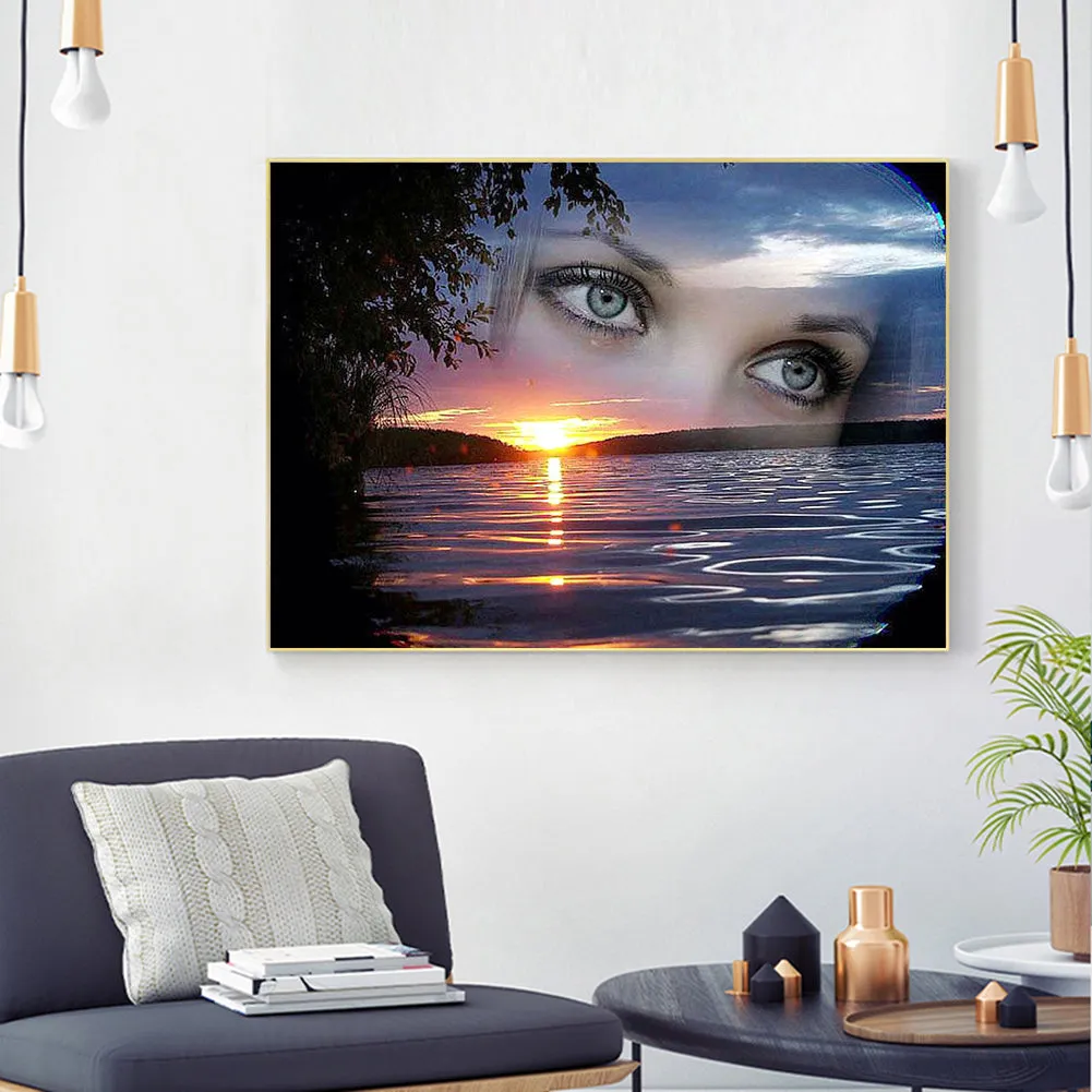 Lake Sunrise - Full Square Drill Diamond Painting 40*30CM