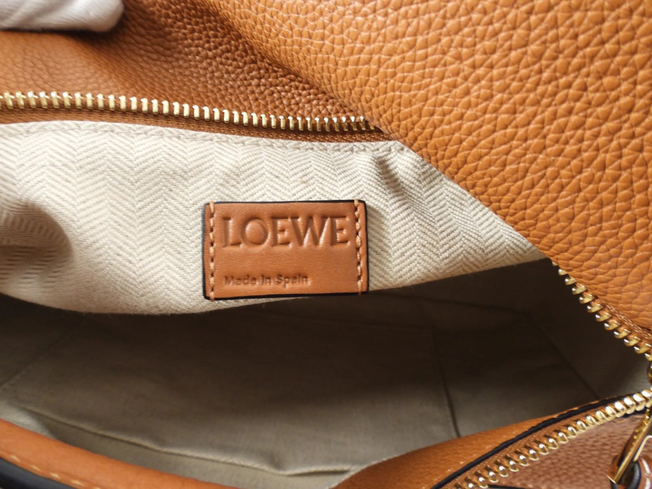 Loewe Tan Leather Medium Puzzle Bag