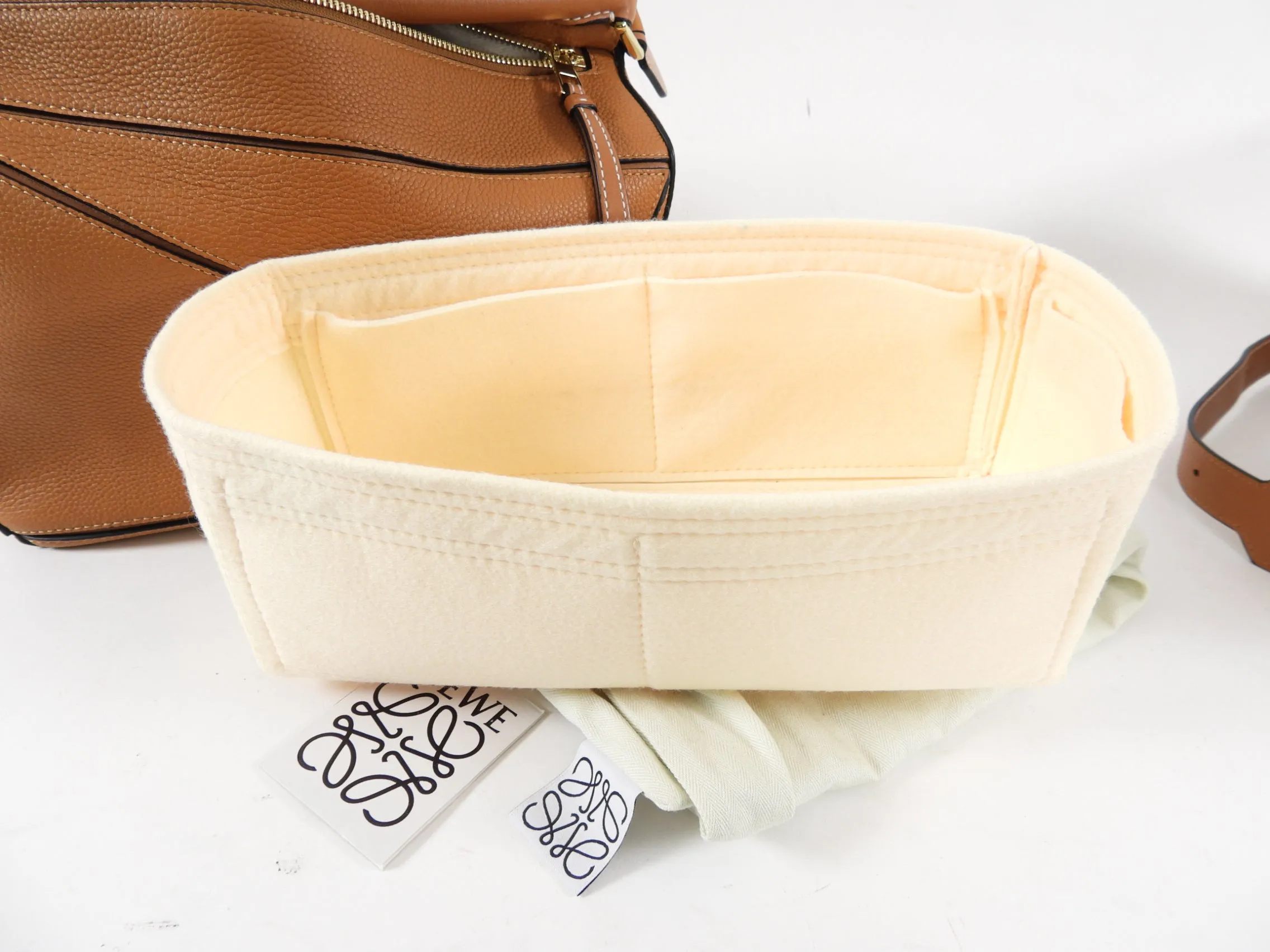 Loewe Tan Leather Medium Puzzle Bag