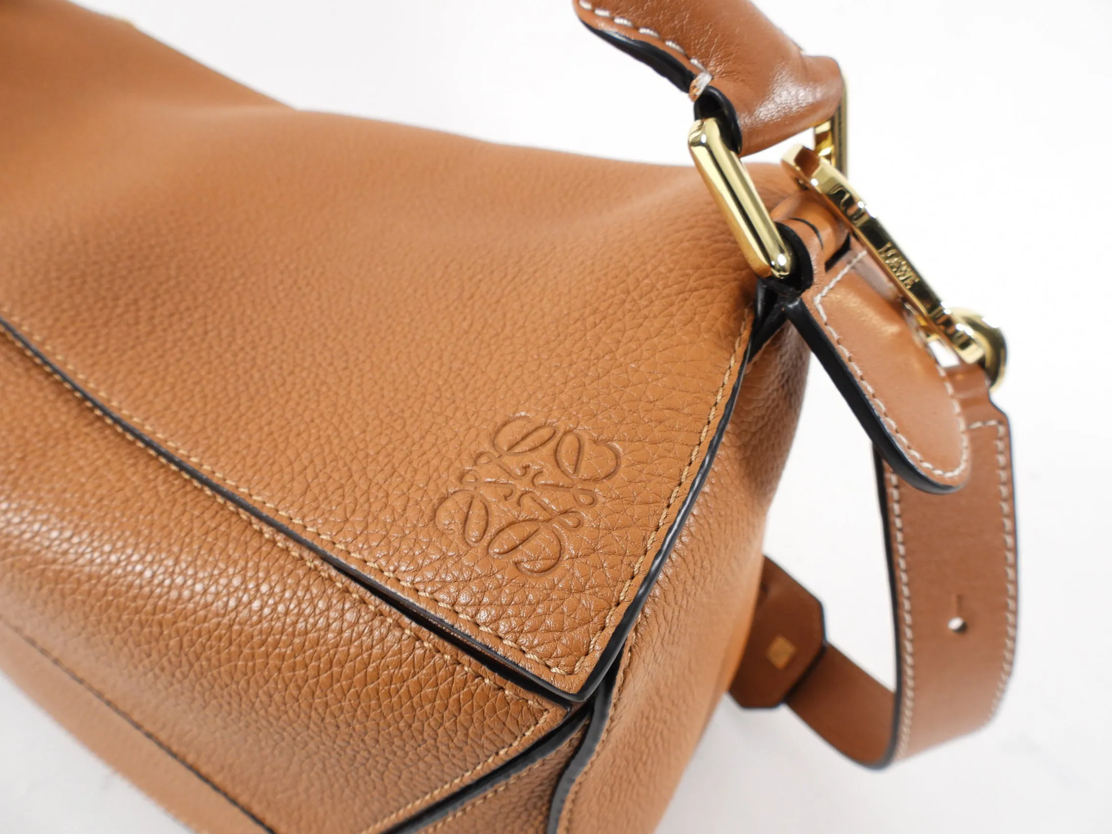Loewe Tan Leather Medium Puzzle Bag