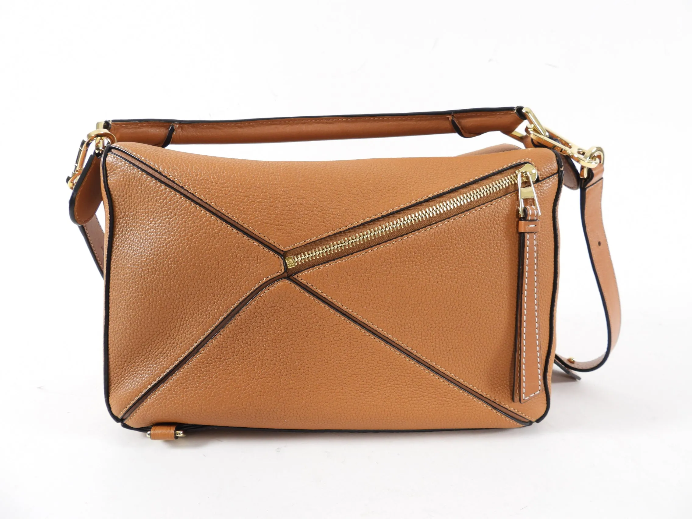 Loewe Tan Leather Medium Puzzle Bag