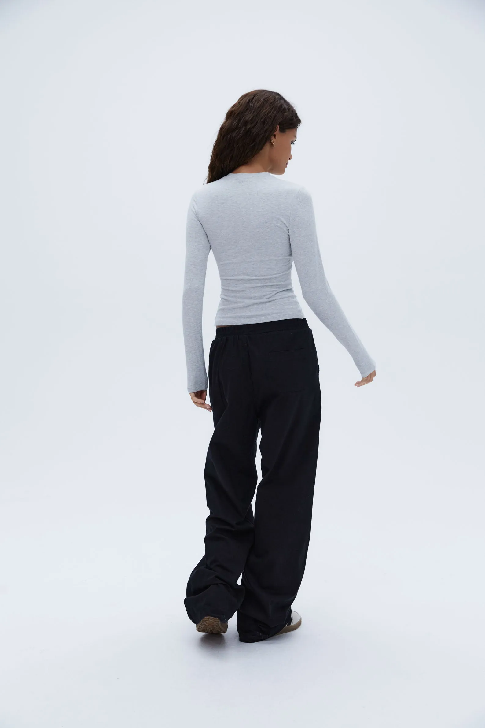 Long Sleeve Top - Grey Melange