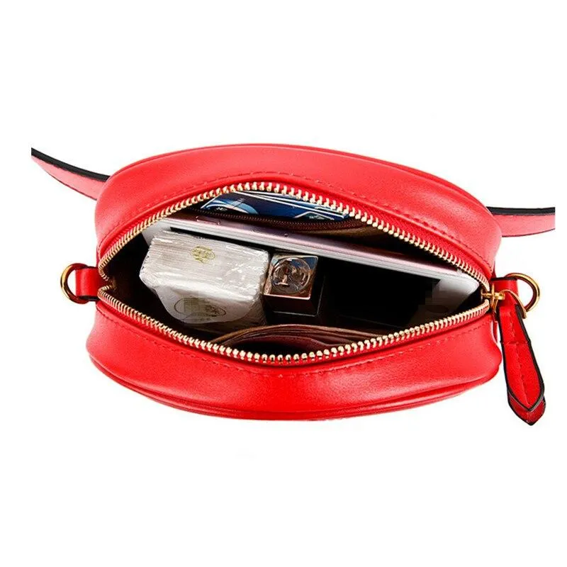 Luxury Fashionable Women's Barrel-shaped Leather Waist Bag