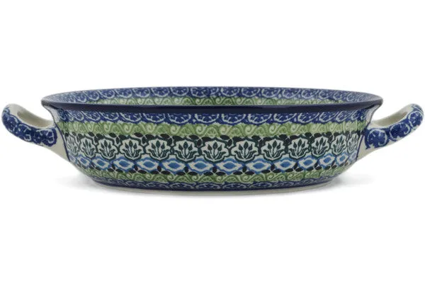 Medium Round Baker with Handles - Artistic Boho