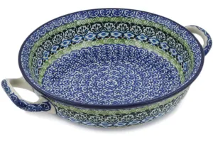 Medium Round Baker with Handles - Artistic Boho