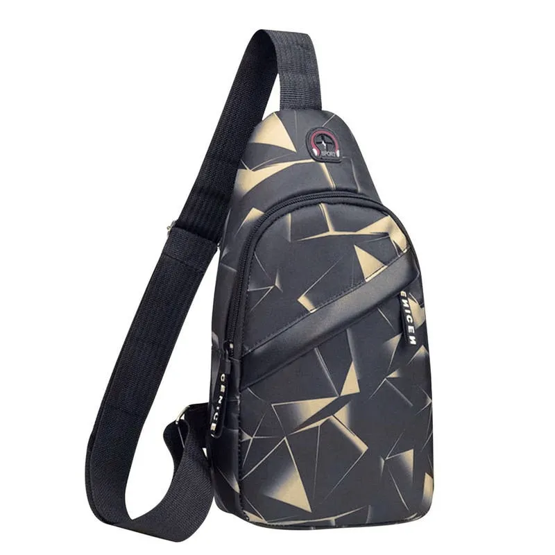 Men USB Charging Shoulder Bag