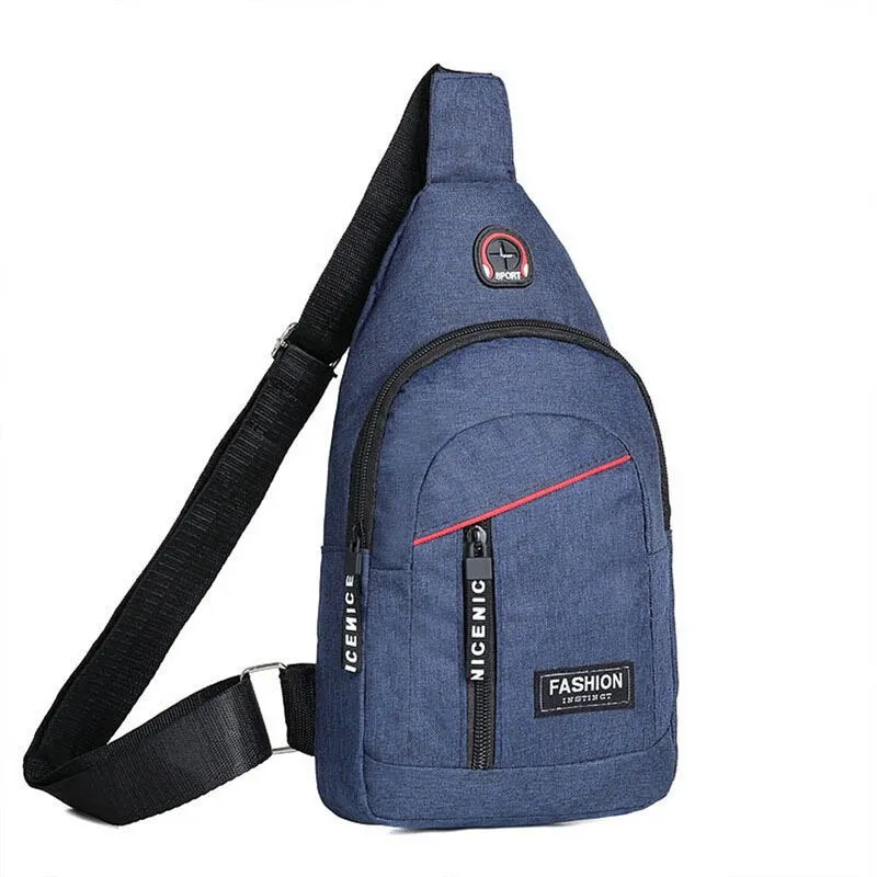 Men USB Charging Shoulder Bag