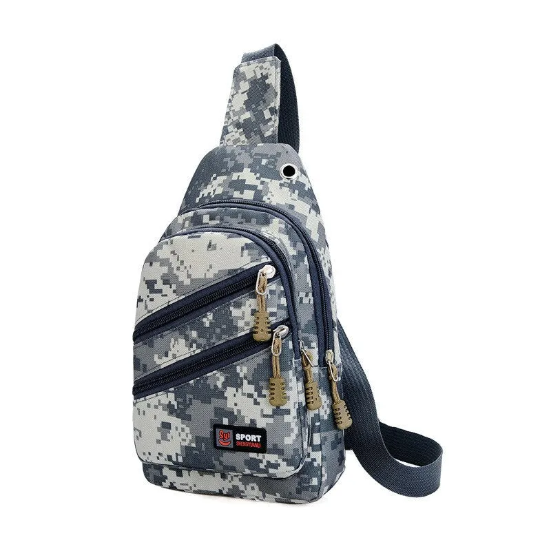 Men USB Charging Shoulder Bag