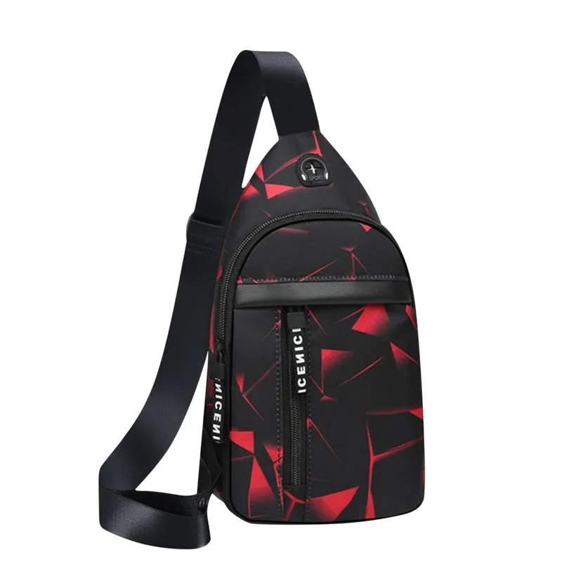Men USB Charging Shoulder Bag