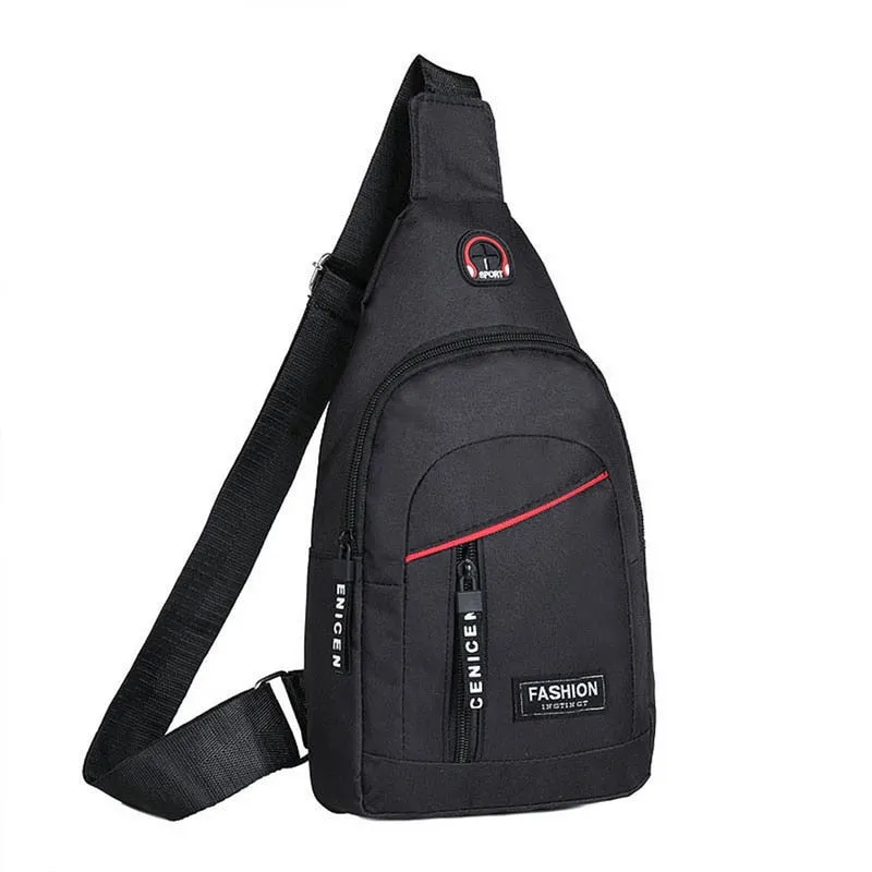 Men USB Charging Shoulder Bag