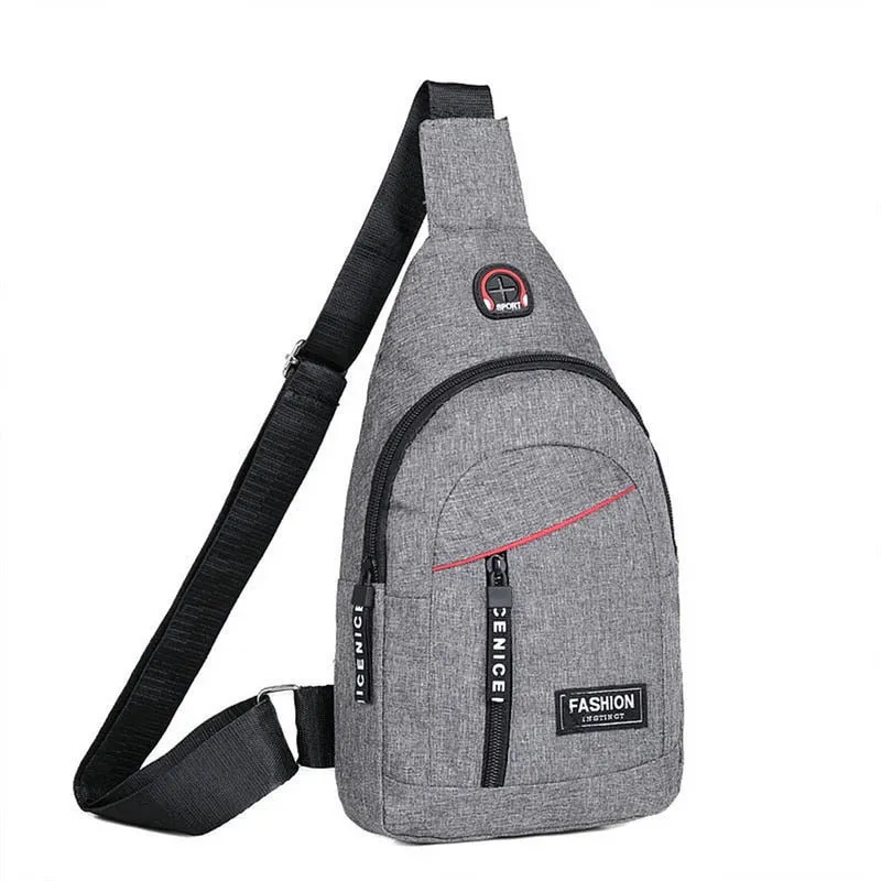 Men USB Charging Shoulder Bag