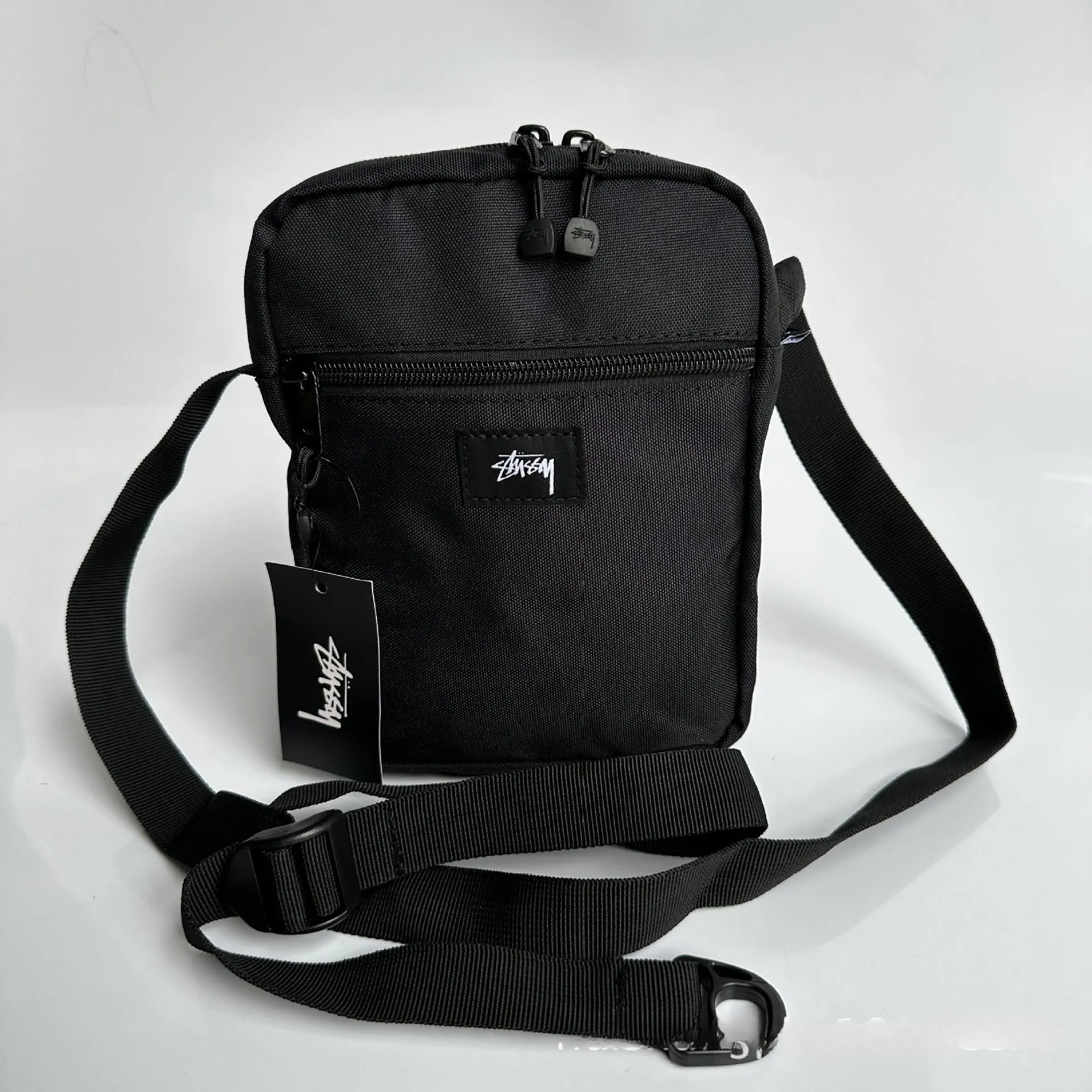 Mens Stussy Bag STUY Men's Plaid Vertical Shoulder Crossbody Bag