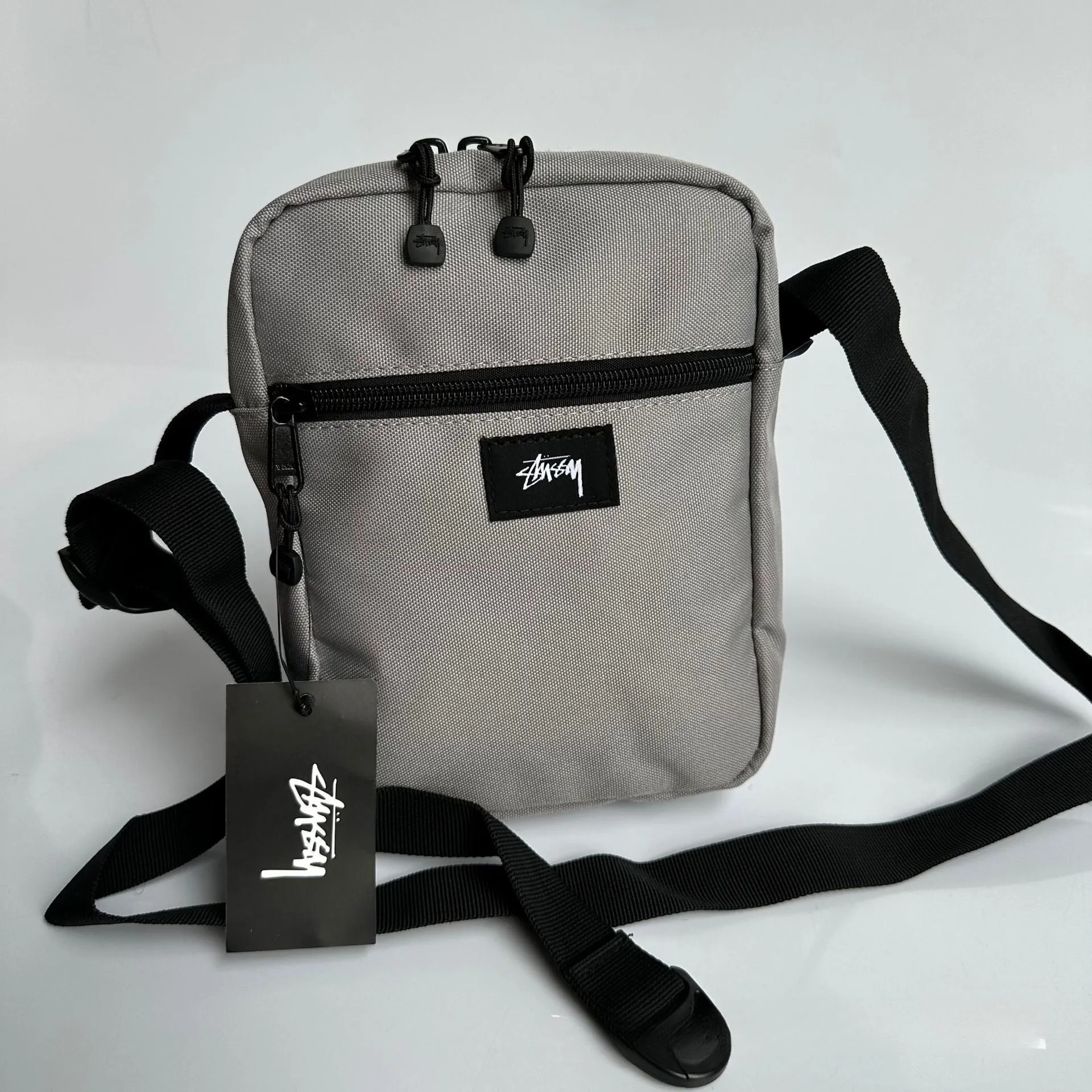 Mens Stussy Bag STUY Men's Plaid Vertical Shoulder Crossbody Bag