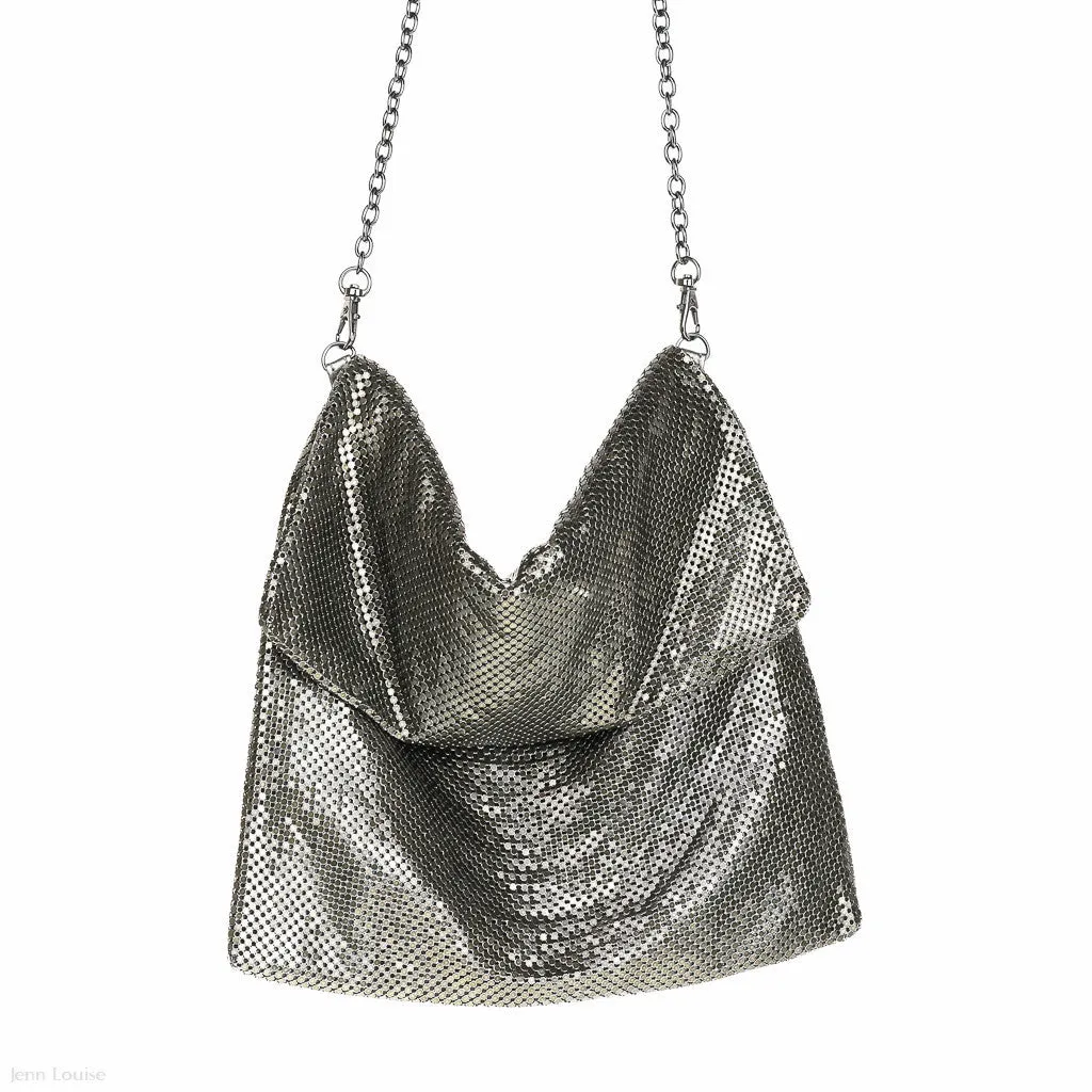 Mesh Occasion Bag (Pewter)