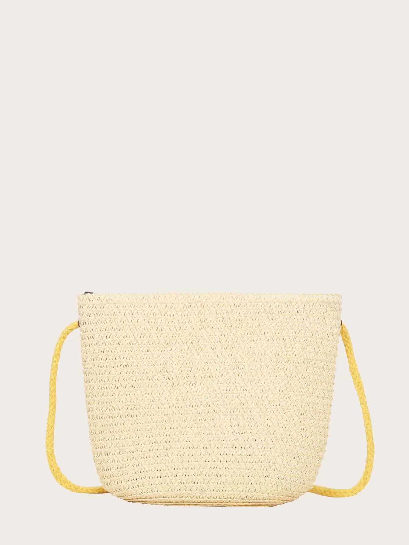 Minimalist Straw Crossbody Bag