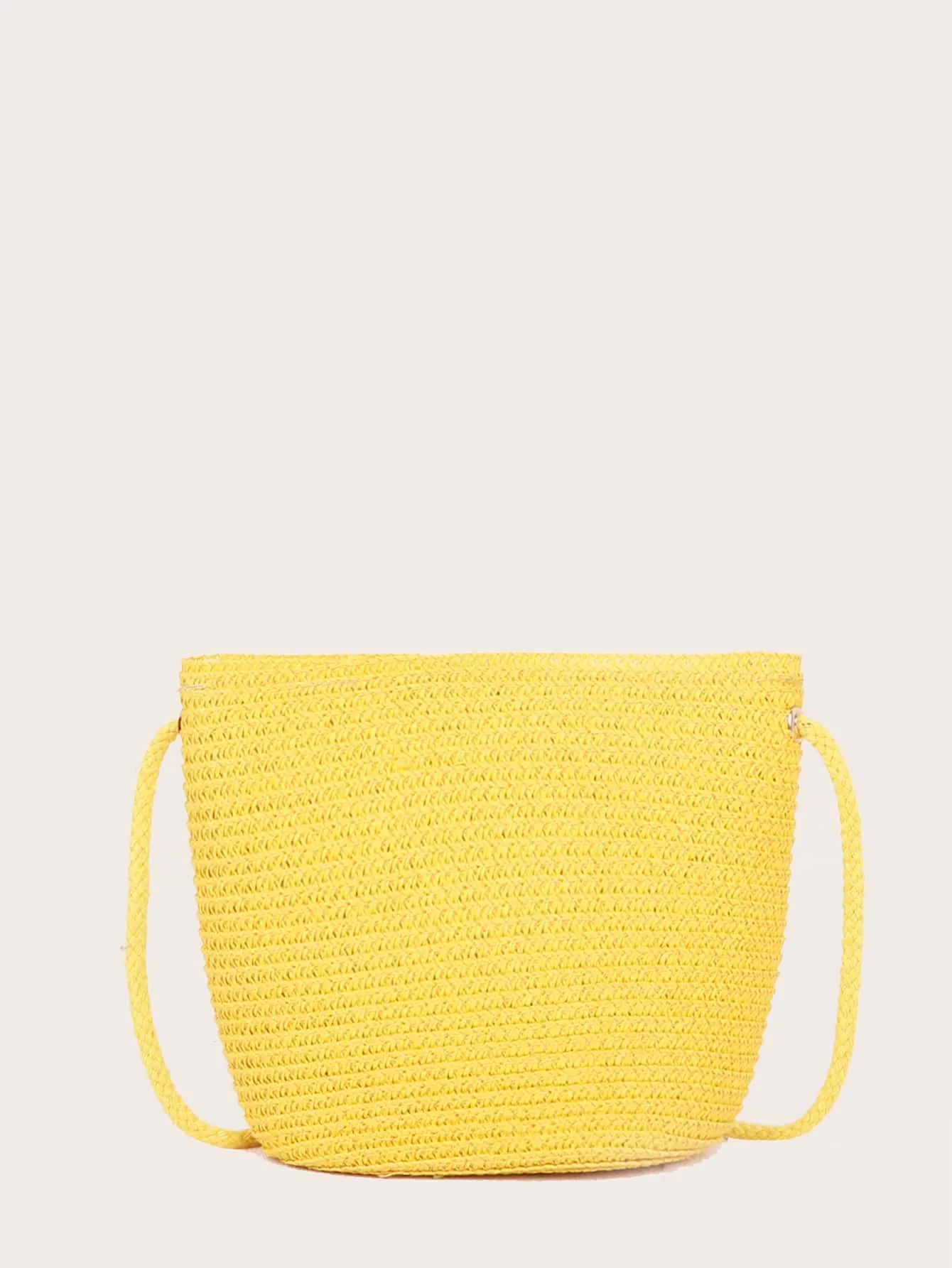 Minimalist Straw Crossbody Bag