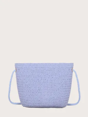 Minimalist Straw Crossbody Bag