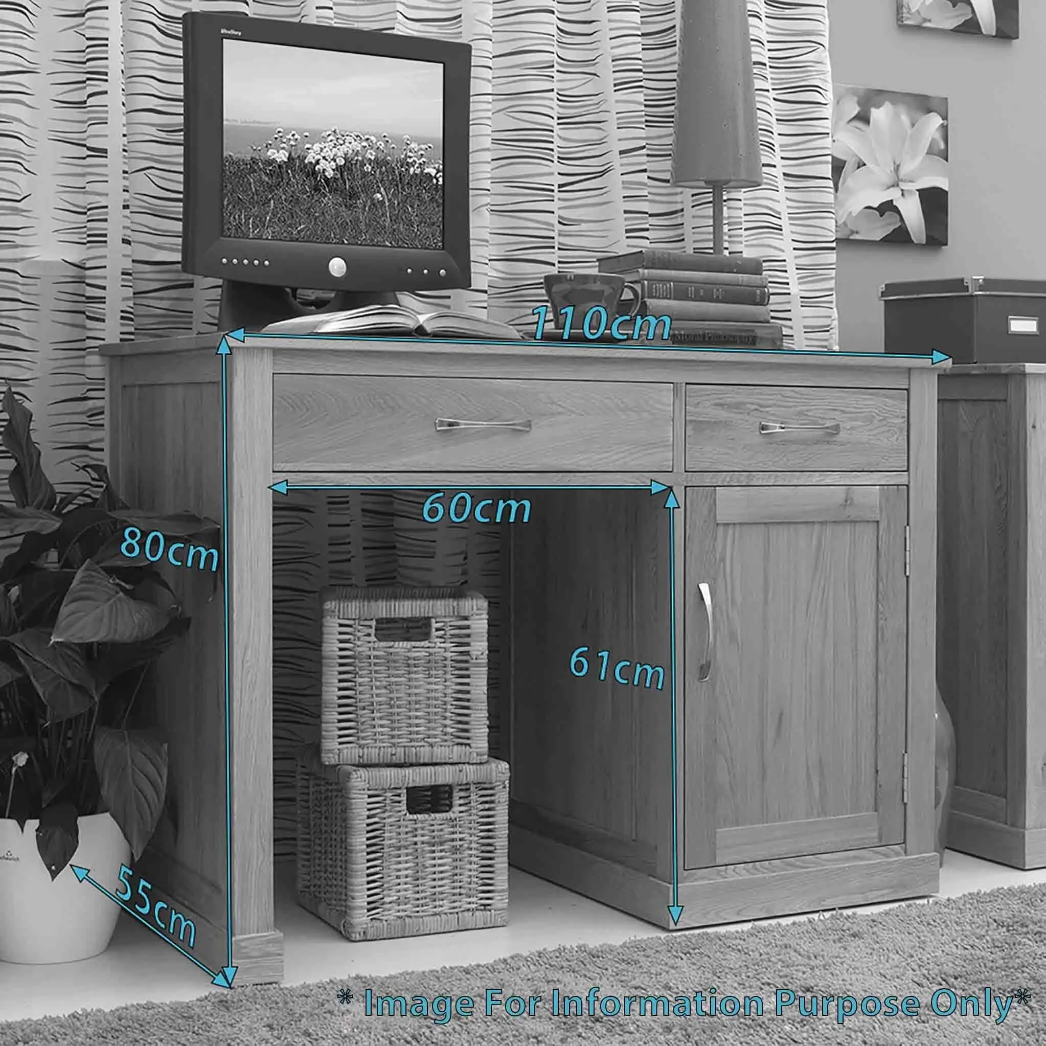 Mobel Oak Small Desk
