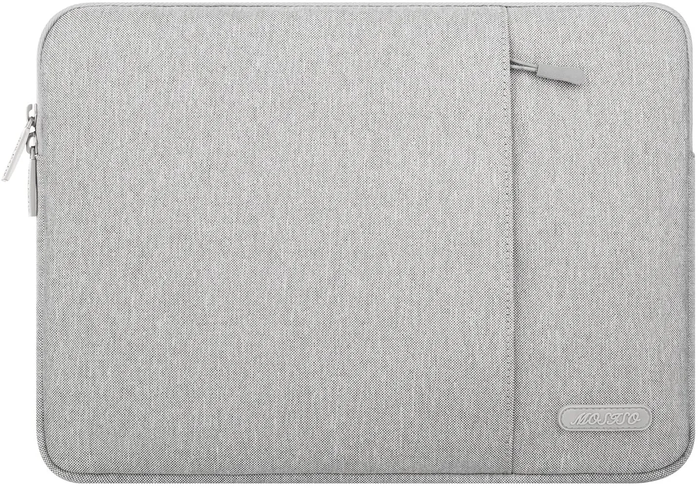 MOSISO Laptop Sleeve Bag Compatible with MacBook Air 13 inch A2337 M1 A2179 A1932 2018-2021/Pro 13 inch A2338 M1 A2251 A2289 A2159 A1989 A1706 A1708, Polyester Vertical Case with Pocket, Gray