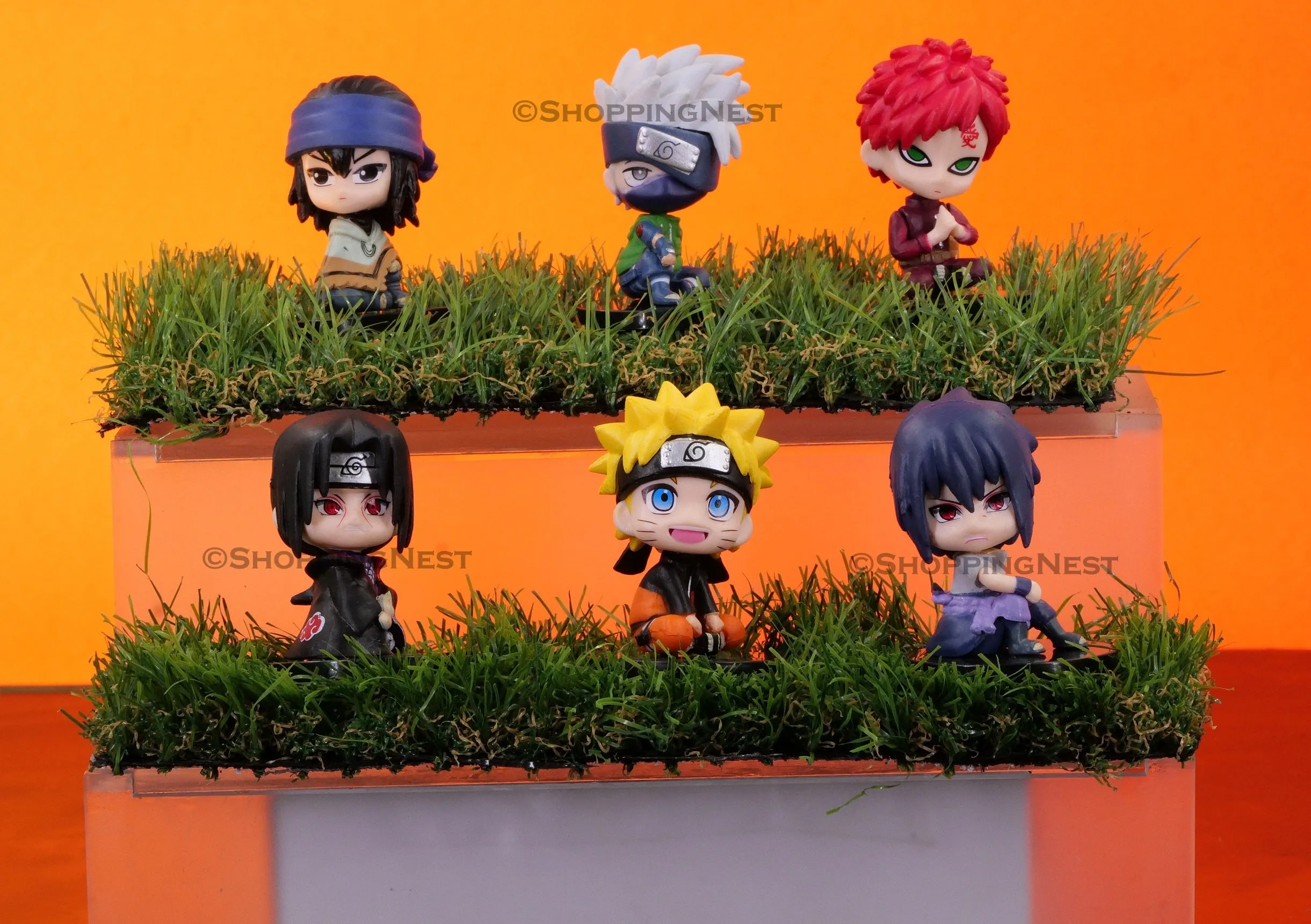 Naruto Set Of 6 Kawai Chibi Action Figures Deidara Itachi | 7 CM |