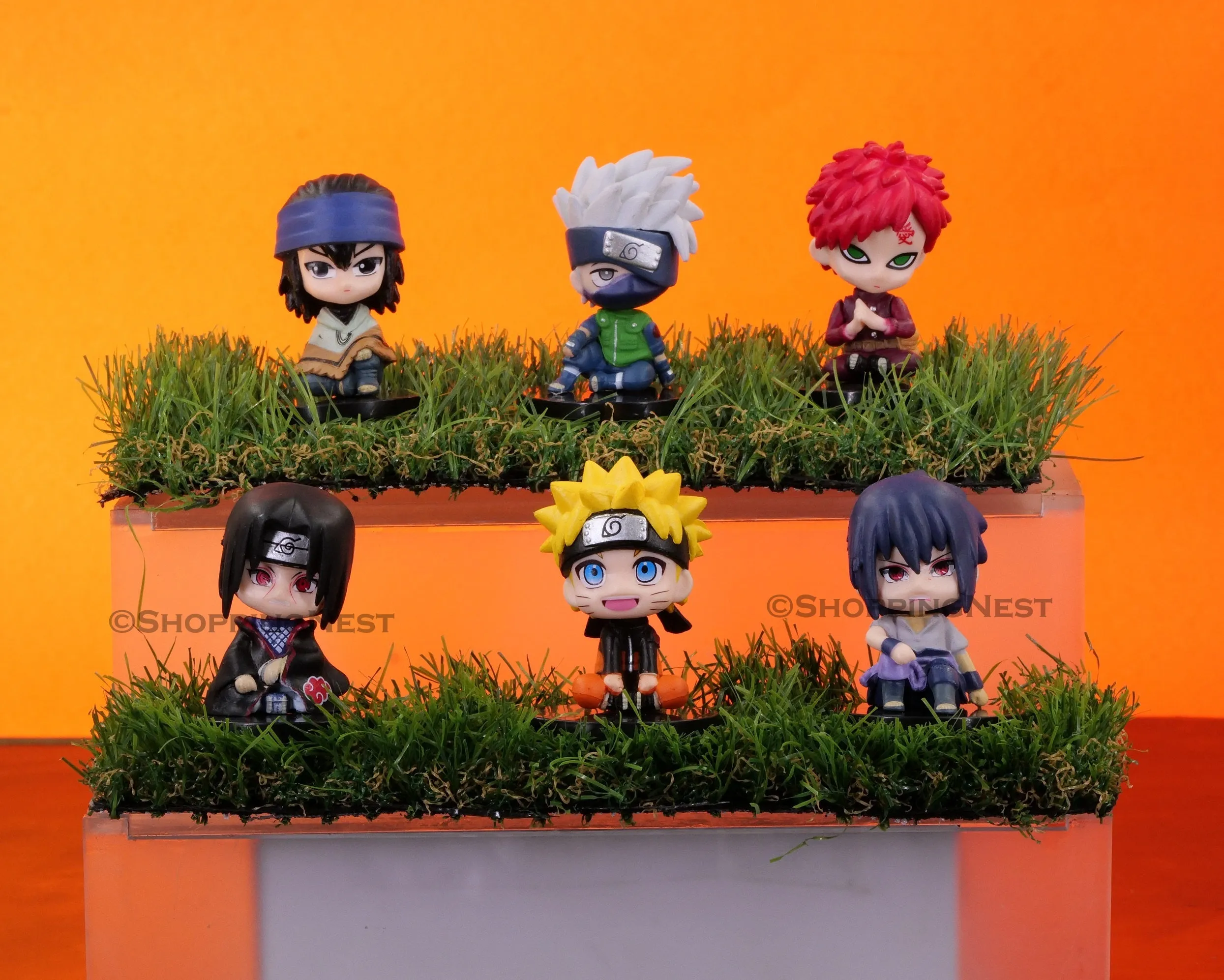 Naruto Set Of 6 Kawai Chibi Action Figures Deidara Itachi | 7 CM |
