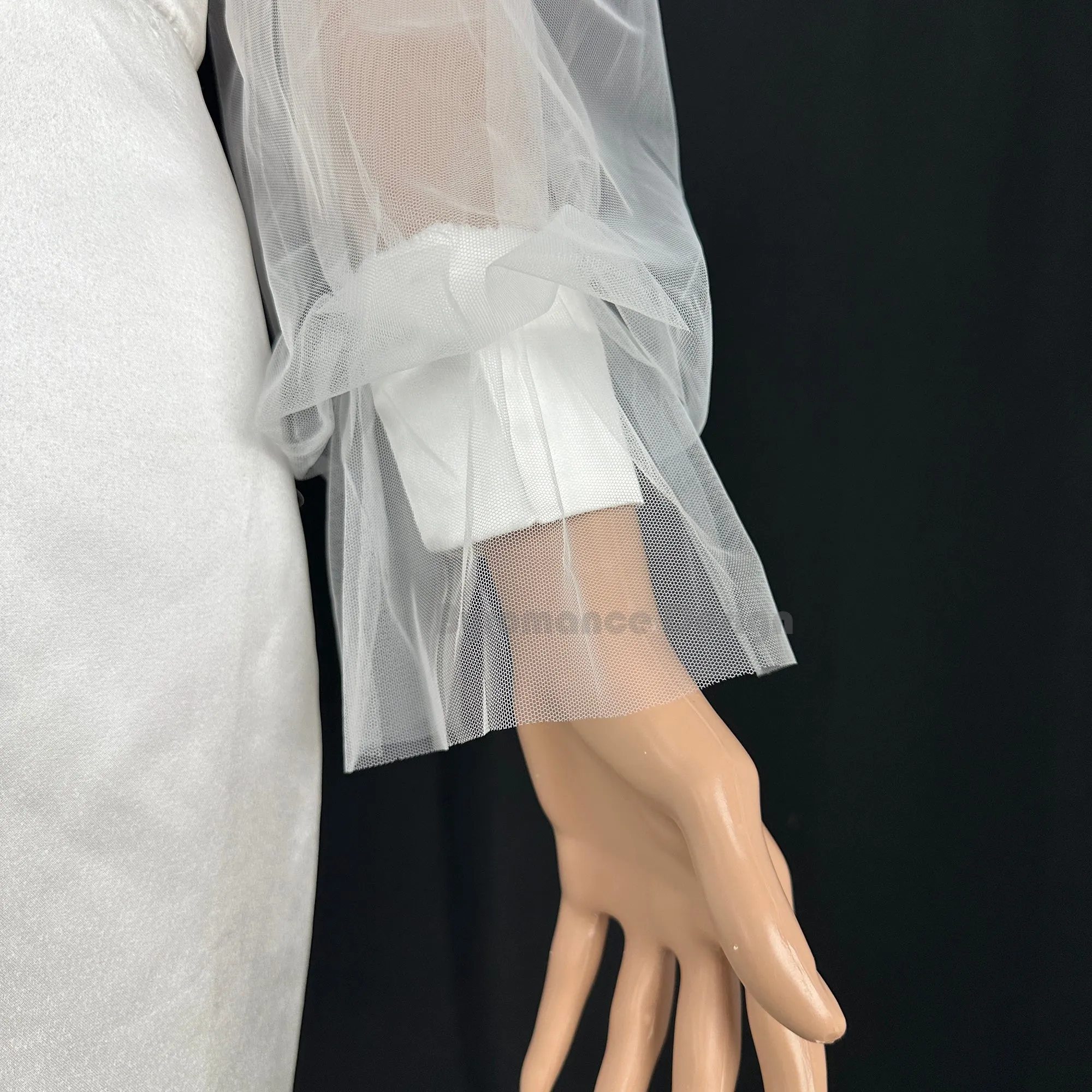 off shoulder  tulle detach wedding sleeve,  bridal sleeve