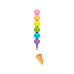 Ooly Rainbow Scoops Vanilla Scented Stacking Erasable Crayons