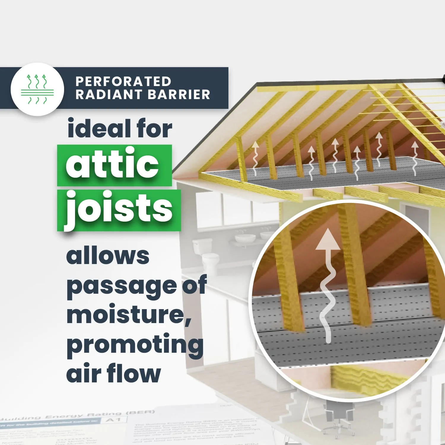Perforated Radiant Barrier Foil - 4' X 250' (1000 sq ft)