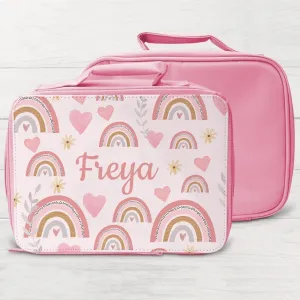 Personalised Rainbow Lunch Bag, Rainbow School Lunch Bag, Rainbow Cooler Bag, Girls School Lunch Bag Children Student, Bag School Lunch
