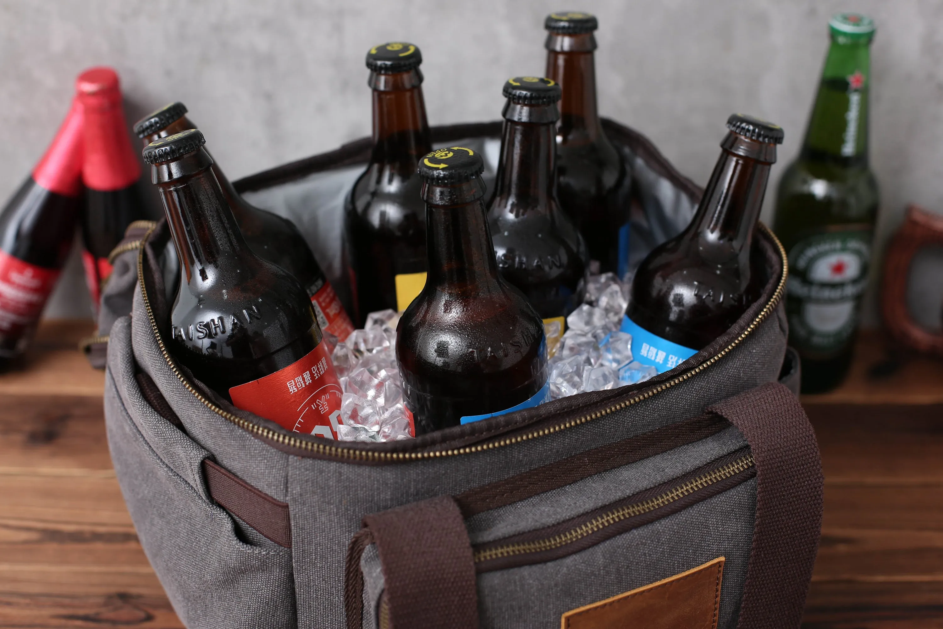 Personalized Double Decker Beer Cooler Bag Groomsmen Cooler Groomsmen Gifts Insulated Lunch Bag