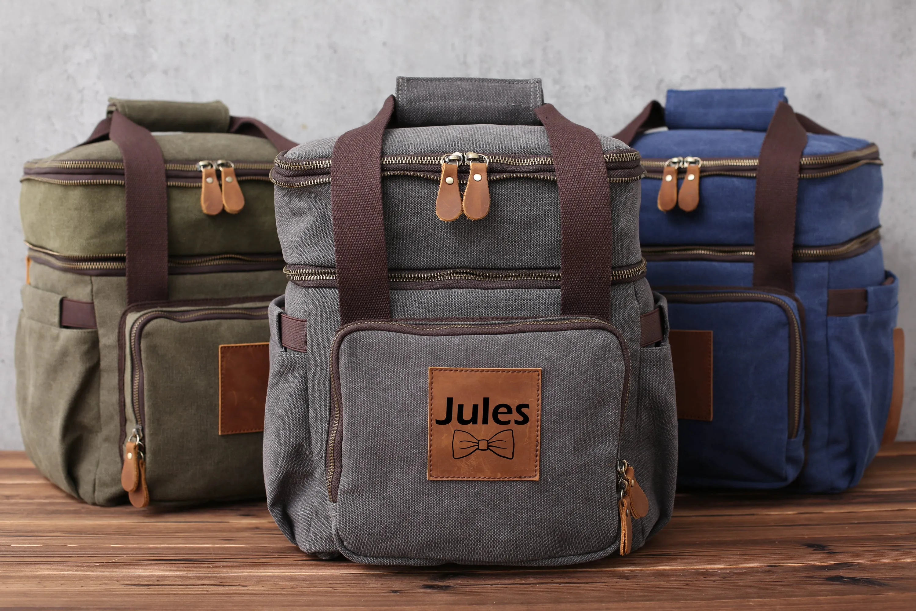 Personalized Double Decker Beer Cooler Bag Groomsmen Cooler Groomsmen Gifts Insulated Lunch Bag