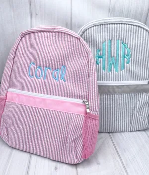 Personalized Kids Seersucker Backpack