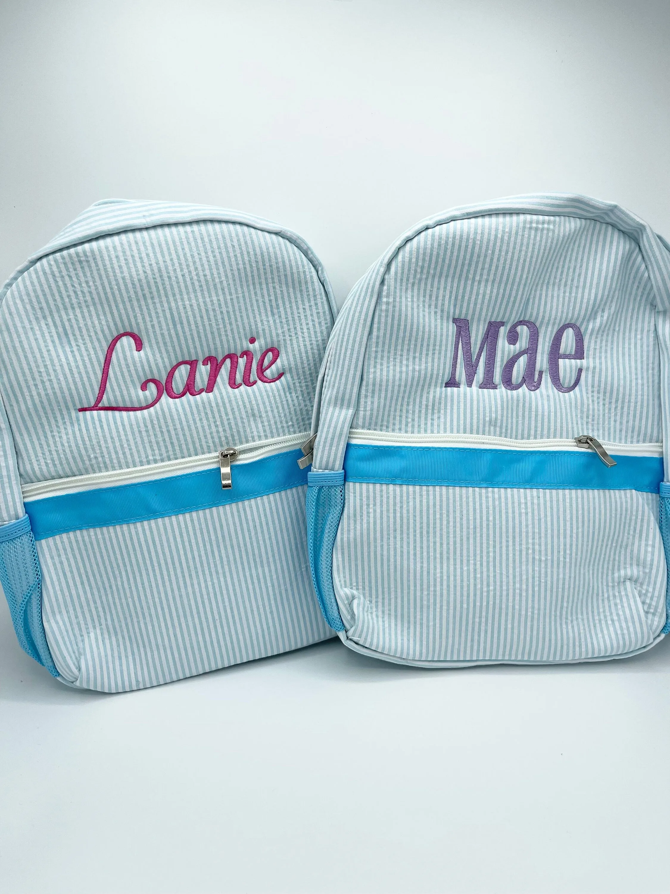 Personalized Kids Seersucker Backpack