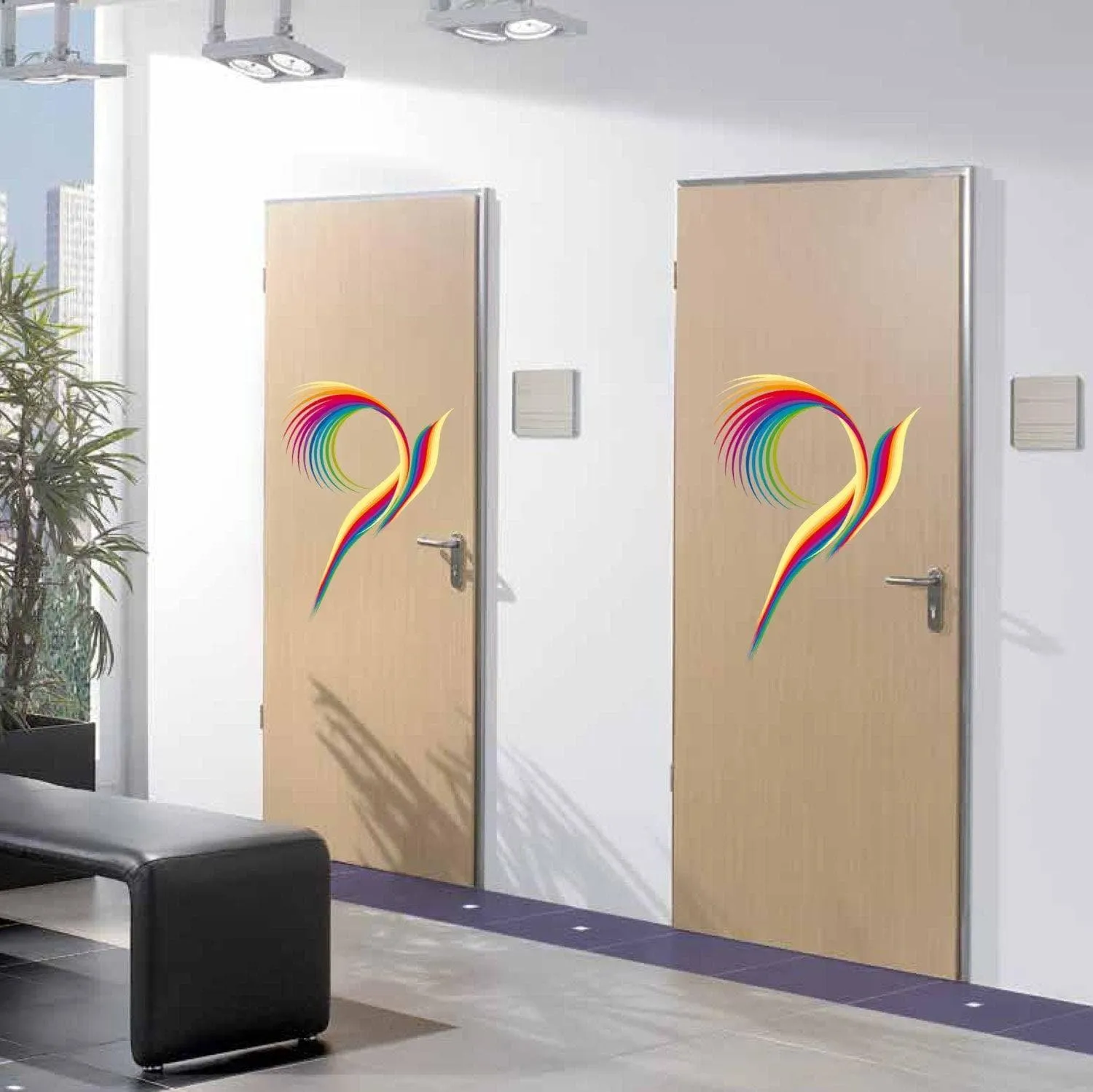 Personalized Office Emblem Decal - Custom Vinyl Logo Door Sticker