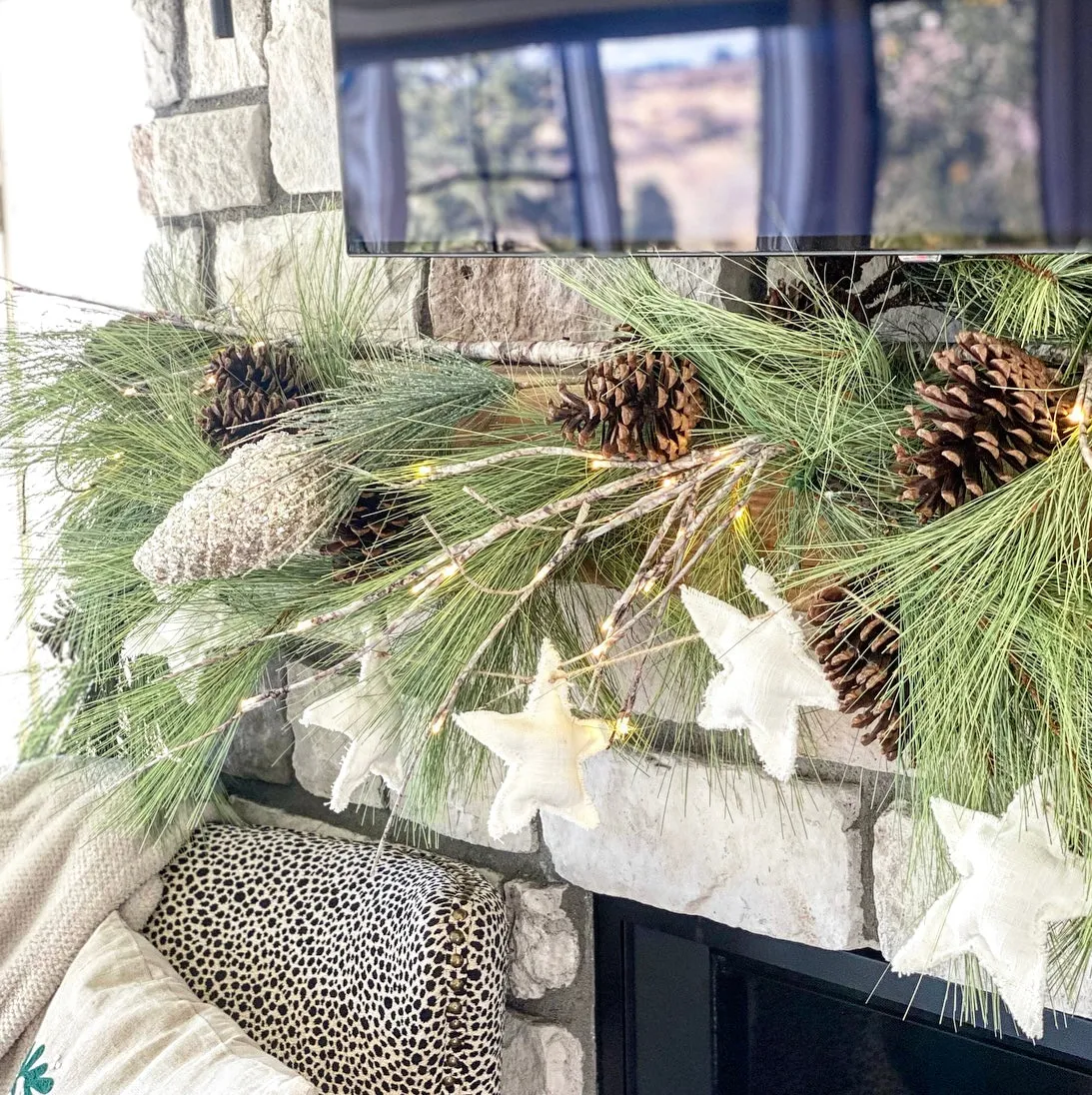 Pine Garland with Cones