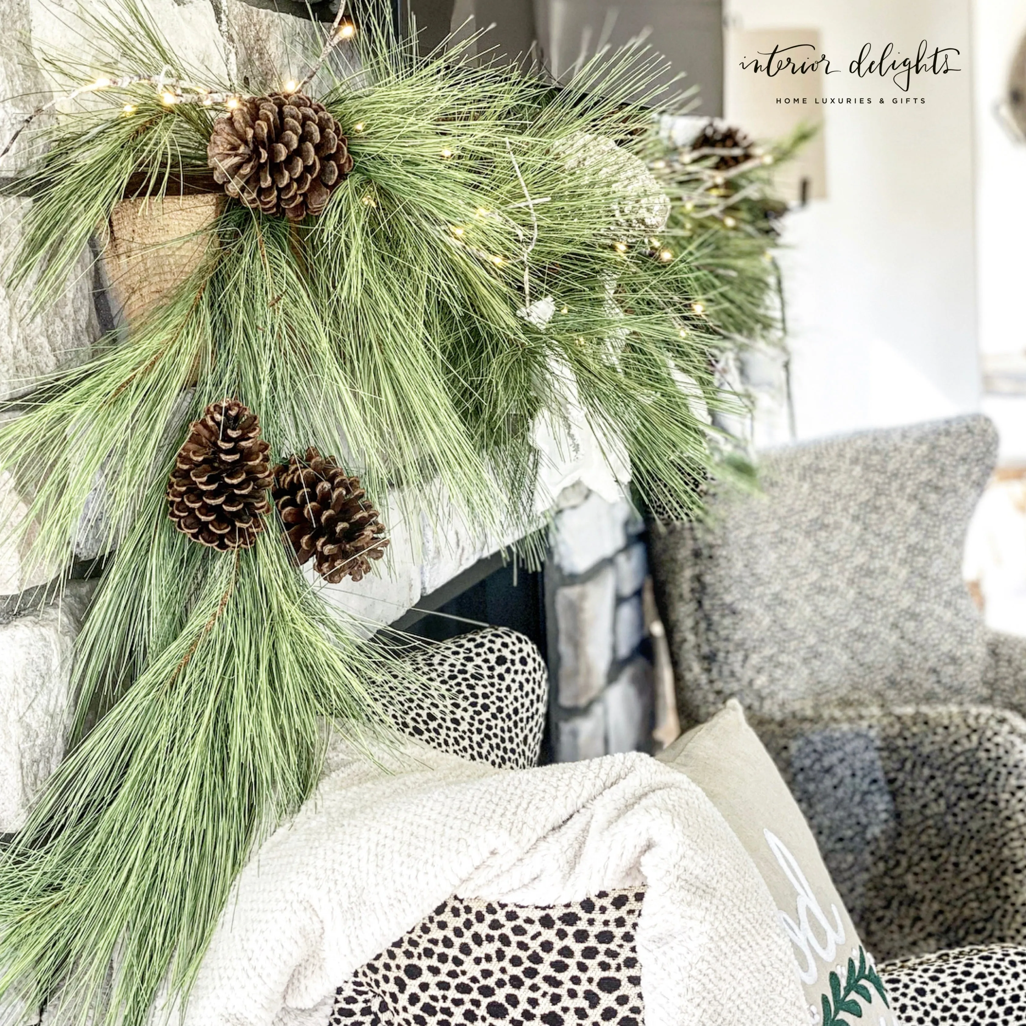 Pine Garland with Cones