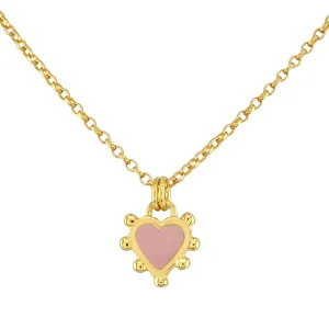 Pink Boho Heart Necklace