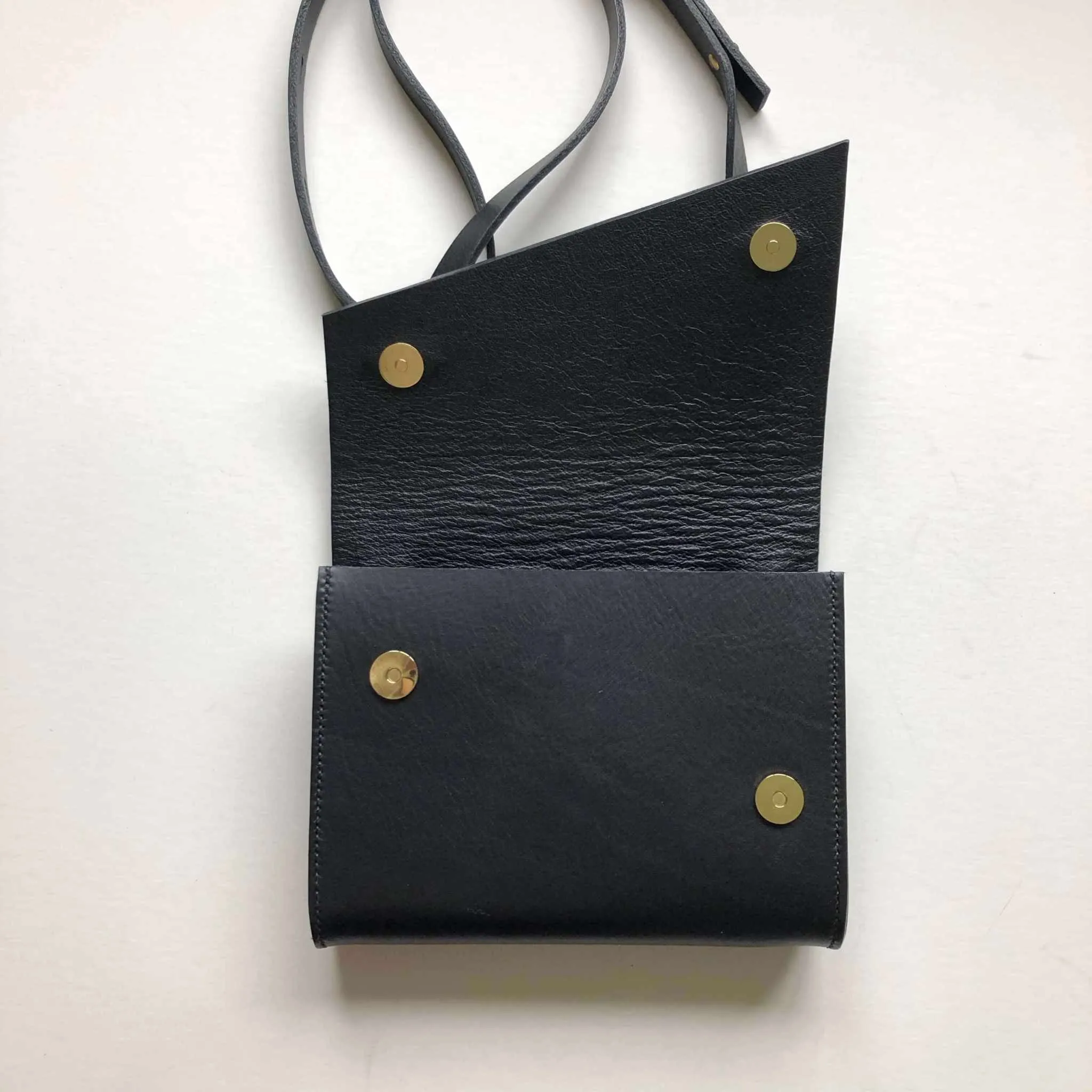 Pioneer Mini Black Leather Crossbody Bag