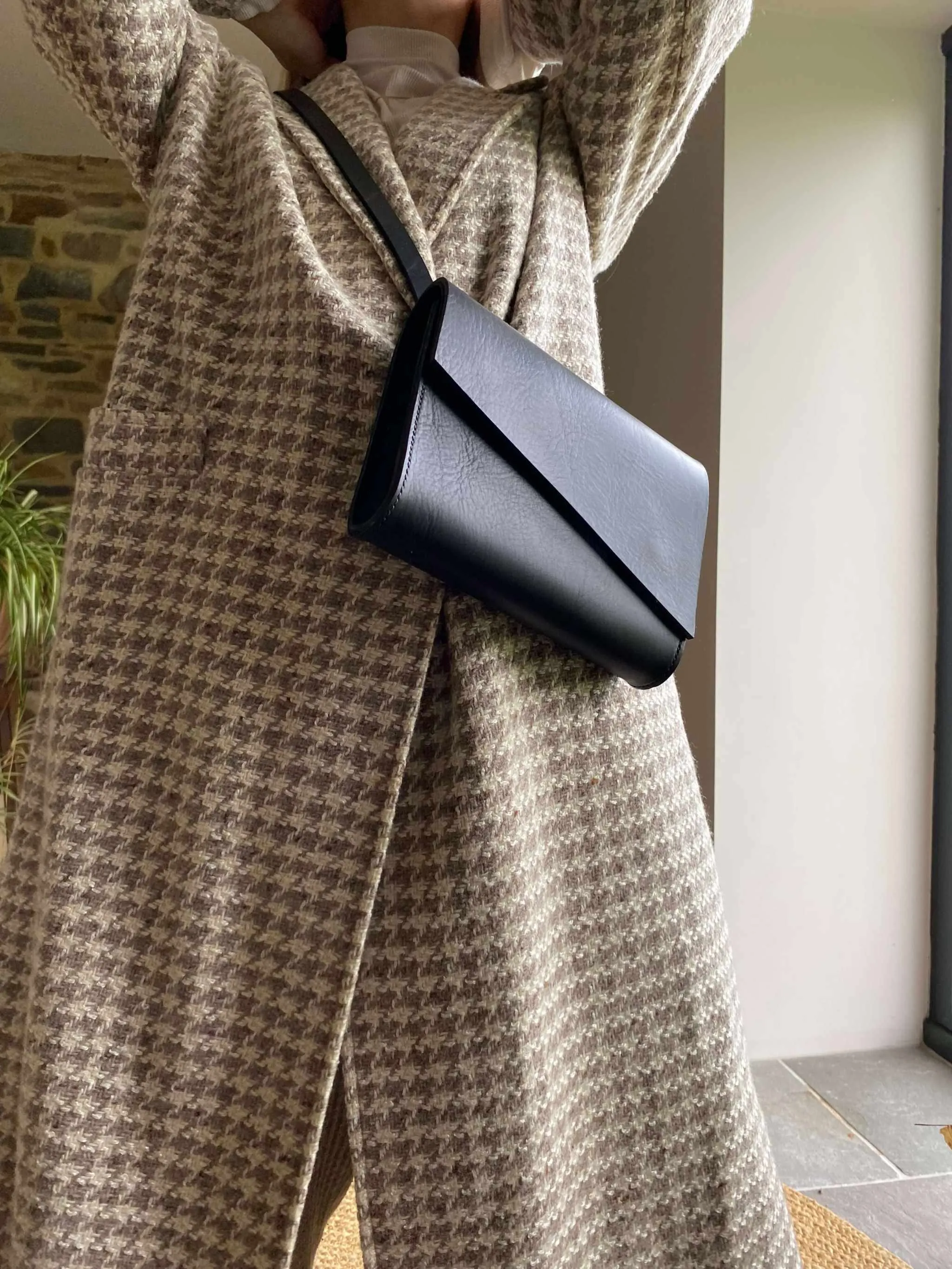 Pioneer Mini Black Leather Crossbody Bag
