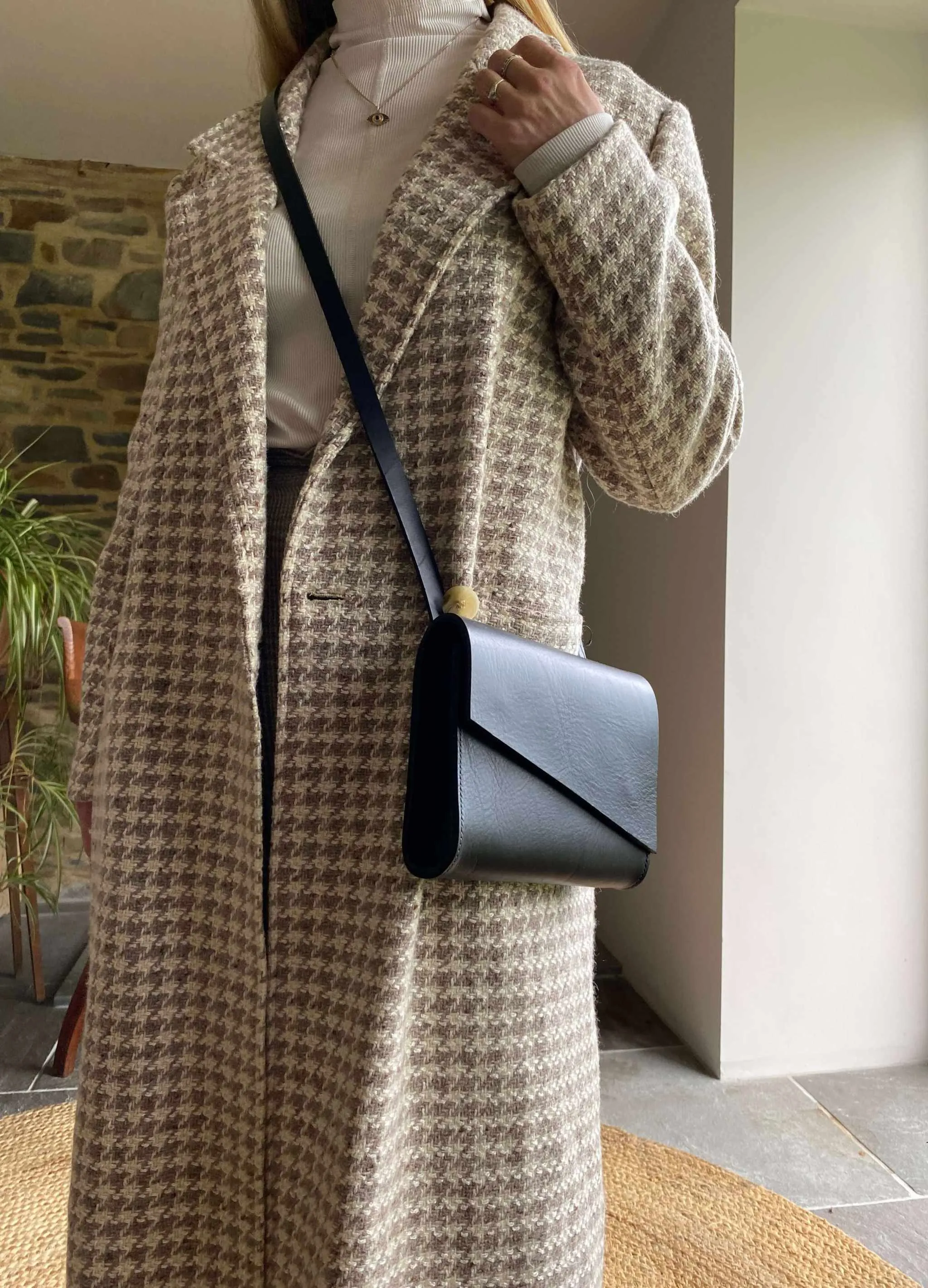 Pioneer Mini Black Leather Crossbody Bag