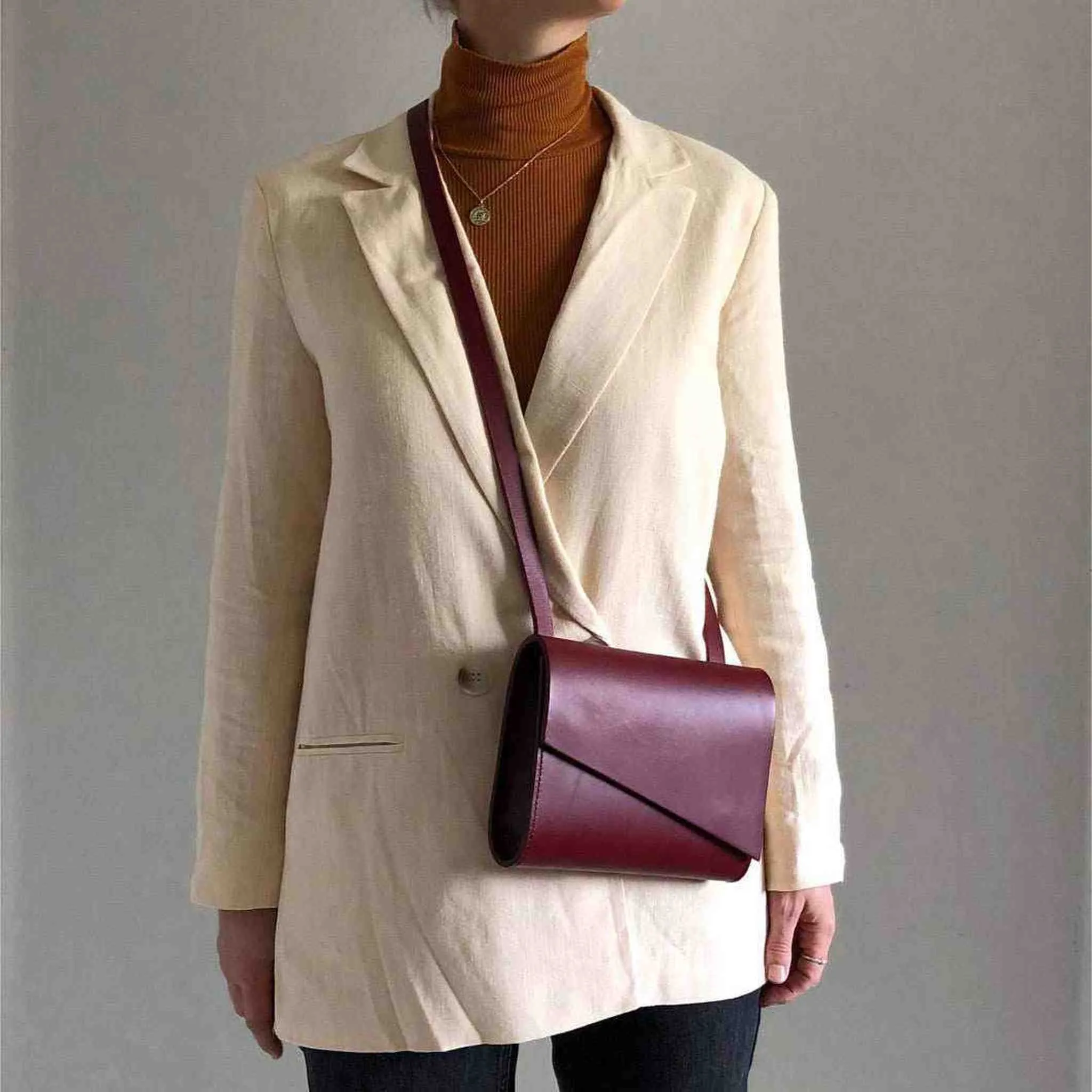 Pioneer Mini Red Leather Crossbody Bag