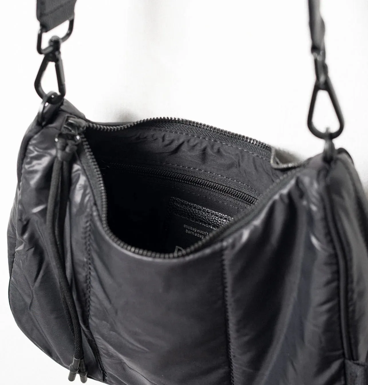 Quilt Crossbody Bag - Black