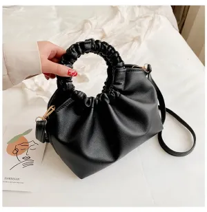 "Happy Hour" Black Square Handbag w/ Crossbody Strap